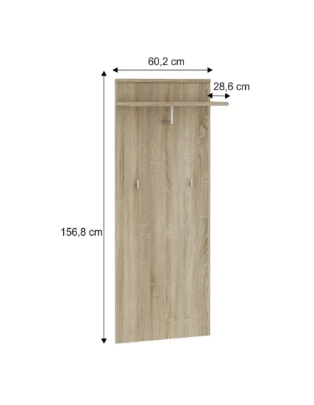 Cuier MARIO NEW TYP D-6, hol, 60.2x156.8x28.6 cm, PAL melaminat | MobilaOK
