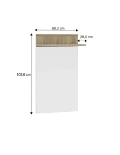Extensie Comodă MARIO NEW TYP E-5, hol, 60.2x105.6x28.6 cm, PAL melaminat stejar sonoma | MobilaOK 2