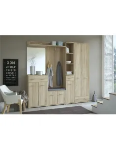 Dulap MARIO NEW TYP F pentru hol, 60.2x30.6x44.7 cm, PAL melaminat stejar sonoma | MobilaOK 2