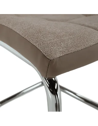 Scaun Dining SALOMA NEW, living/dining, 42x56.5x105 cm, textil/piele eco, crom | MobilaOK
