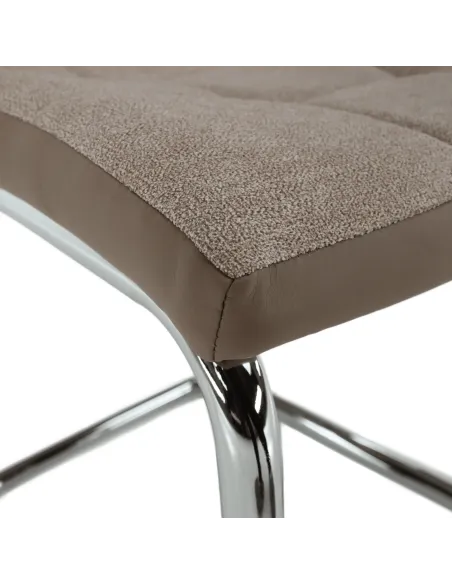 Scaun Dining SALOMA NEW, living/dining, 42x56.5x105 cm, textil/piele eco, crom | MobilaOK