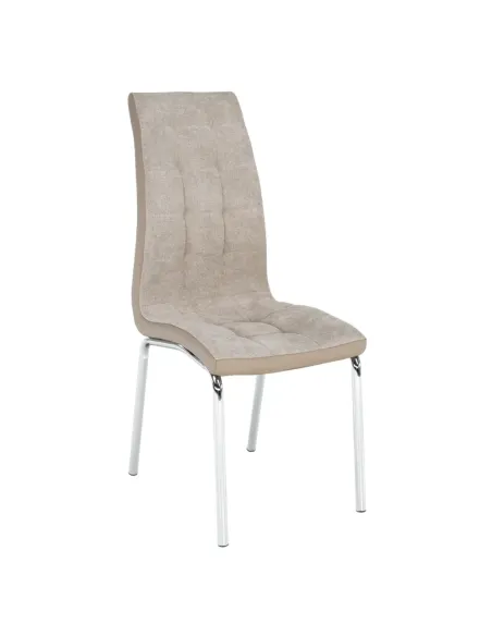 Scaun Dining GERDA NEW, living/sufragerie, 42x58x103 cm, textil/piele eco, crom | MobilaOK