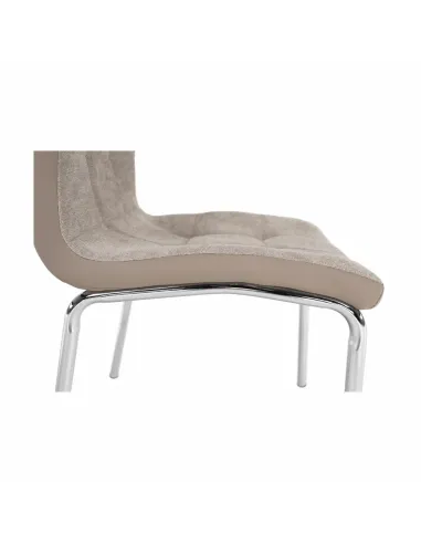 Scaun Dining GERDA NEW, living/sufragerie, 42x58x103 cm, textil/piele eco, crom | MobilaOK