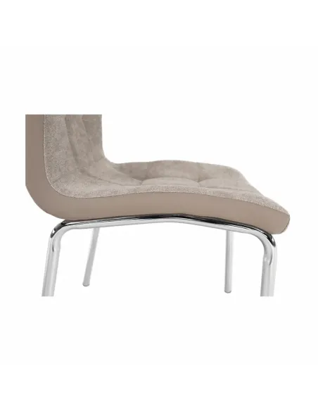 Scaun Dining GERDA NEW, living/sufragerie, 42x58x103 cm, textil/piele eco, crom | MobilaOK