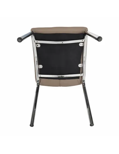 Scaun Dining GERDA NEW, living/sufragerie, 42x58x103 cm, textil/piele eco, crom | MobilaOK