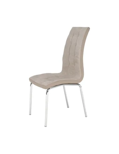 Scaun Dining GERDA NEW, living/sufragerie, 42x58x103 cm, textil/piele eco, crom | MobilaOK