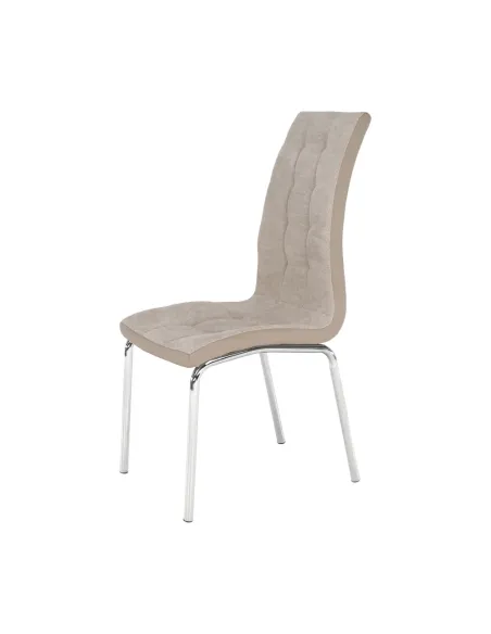 Scaun Dining GERDA NEW, living/sufragerie, 42x58x103 cm, textil/piele eco, crom | MobilaOK