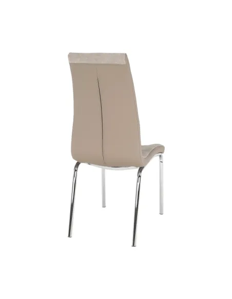 Scaun Dining GERDA NEW, living/sufragerie, 42x58x103 cm, textil/piele eco, crom | MobilaOK