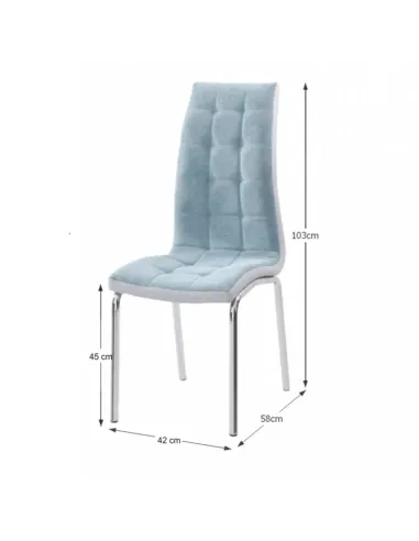 Scaun bucătărie GERDA NEW, 42x103x58 cm, textil/piele ecologică, crom | MobilaOK