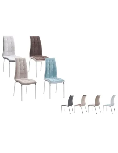 Scaun bucătărie GERDA NEW, 42x103x58 cm, textil/piele ecologică, crom | MobilaOK