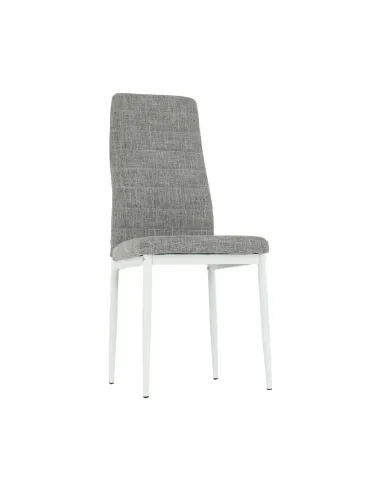 Scaun COLETA NOVA dining 41x49x96 cm textil/metal alb | MobilaOK