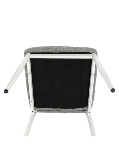 Scaun COLETA NOVA dining 41x49x96 cm textil/metal alb | MobilaOK
