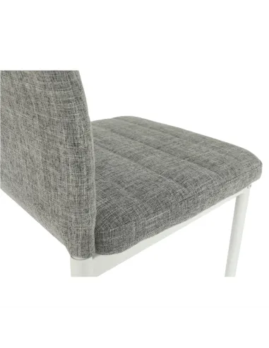 Scaun COLETA NOVA dining 41x49x96 cm textil/metal alb | MobilaOK