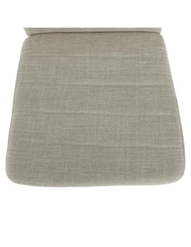 Scaun, COLETA NOVA, dining, 41x49x96 cm, textil bej/metal alb | MobilaOK