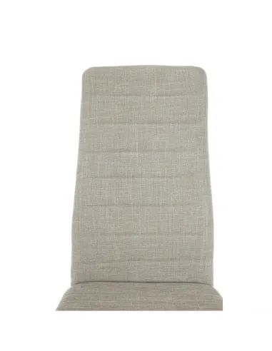 Scaun, COLETA NOVA, dining, 41x49x96 cm, textil bej/metal alb | MobilaOK