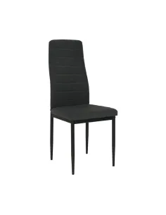 Scaun, COLETA NOVA, dining, 41x49x96 cm, textil/metal negru | MobilaOK