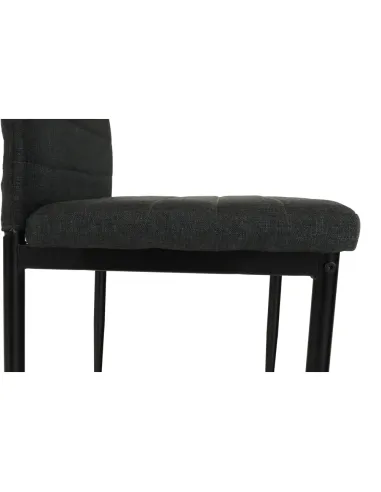 Scaun, COLETA NOVA, dining, 41x49x96 cm, textil/metal negru | MobilaOK