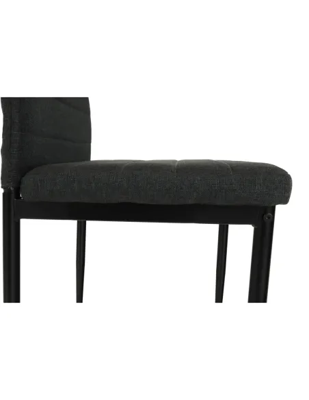 Scaun, COLETA NOVA, dining, 41x49x96 cm, textil/metal negru | MobilaOK