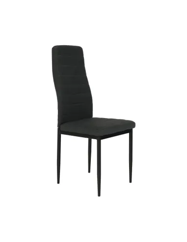 Scaun, COLETA NOVA, dining, 41x49x96 cm, textil/metal negru | MobilaOK