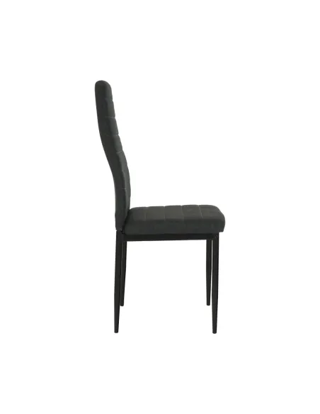 Scaun, COLETA NOVA, dining, 41x49x96 cm, textil/metal negru | MobilaOK
