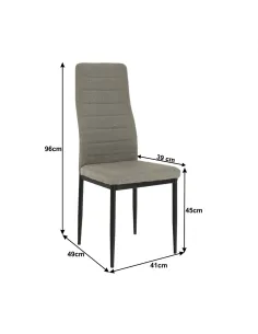 Scaun, COLETA NOVA, dining, 41x49x96 cm, textil si metal | MobilaOK 2