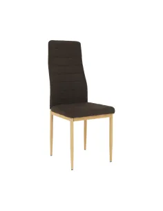 Scaun COLETA NOVA bucătărie 41x96x49 cm, textil maro/cadru metalic fag | MobilaOK