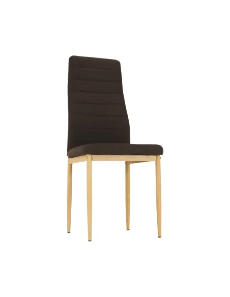 Scaun COLETA NOVA bucătărie 41x96x49 cm, textil maro/cadru metalic fag | MobilaOK