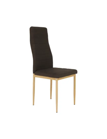Scaun COLETA NOVA bucătărie 41x96x49 cm, textil maro/cadru metalic fag | MobilaOK