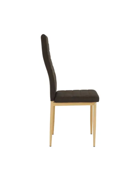 Scaun COLETA NOVA bucătărie 41x96x49 cm, textil maro/cadru metalic fag | MobilaOK