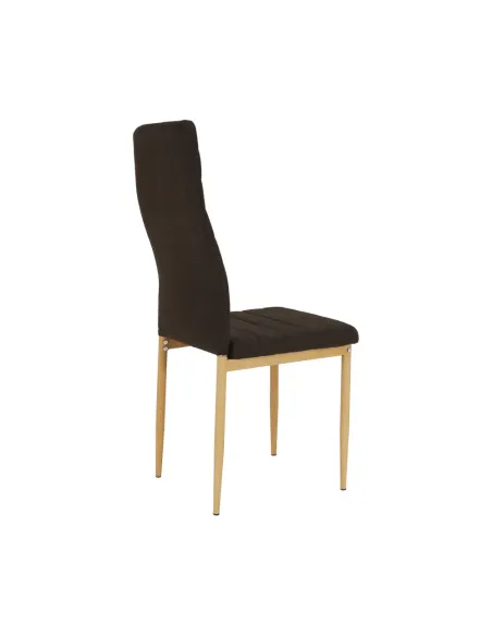 Scaun COLETA NOVA bucătărie 41x96x49 cm, textil maro/cadru metalic fag | MobilaOK