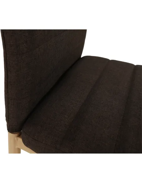 Scaun COLETA NOVA bucătărie 41x96x49 cm, textil maro/cadru metalic fag | MobilaOK