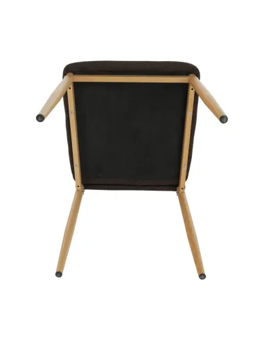 Scaun COLETA NOVA bucătărie 41x96x49 cm, textil maro/cadru metalic fag | MobilaOK