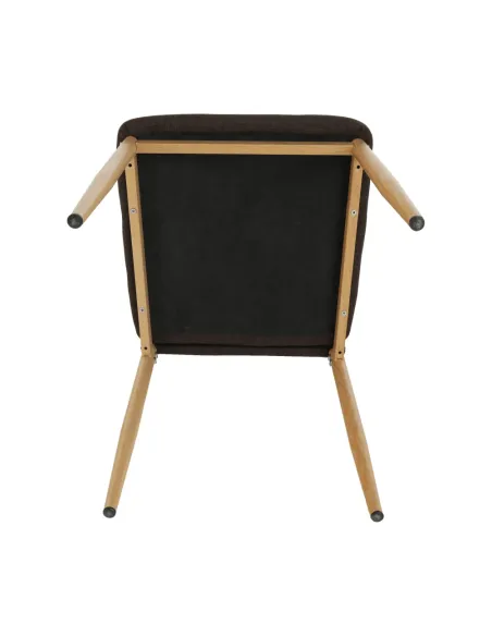 Scaun COLETA NOVA bucătărie 41x96x49 cm, textil maro/cadru metalic fag | MobilaOK