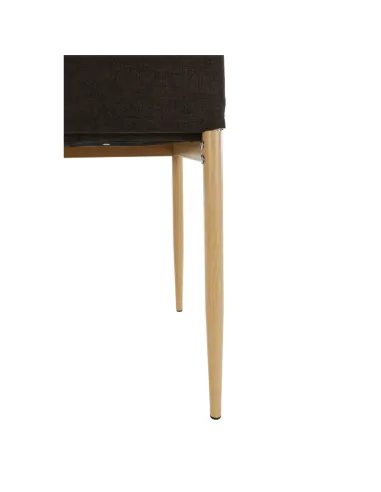 Scaun COLETA NOVA bucătărie 41x96x49 cm, textil maro/cadru metalic fag | MobilaOK