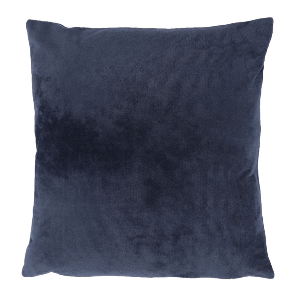 Pernă, material textil de catifea albastru închis, 45x45, ALITA TIPUL 6 din Material textil L45 x PH45 cm  MobilaOK