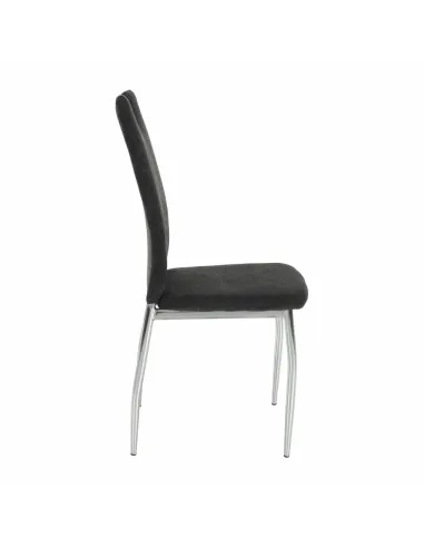 Scaun dining OLIVA NEW, dining, 42x52x97 cm, textil gri maro/picioare crom | MobilaOK