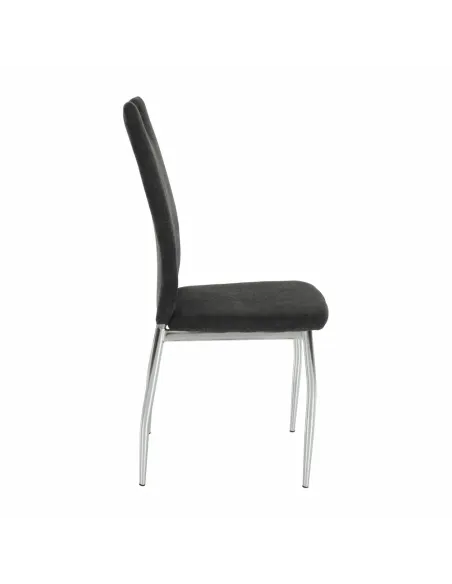 Scaun dining OLIVA NEW, dining, 42x52x97 cm, textil gri maro/picioare crom | MobilaOK