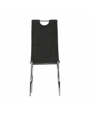 Scaun dining OLIVA NEW, dining, 42x52x97 cm, textil gri maro/picioare crom | MobilaOK
