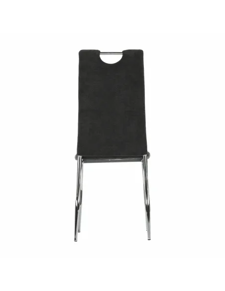Scaun dining OLIVA NEW, dining, 42x52x97 cm, textil gri maro/picioare crom | MobilaOK