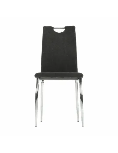 Scaun dining OLIVA NEW, dining, 42x52x97 cm, textil gri maro/picioare crom | MobilaOK