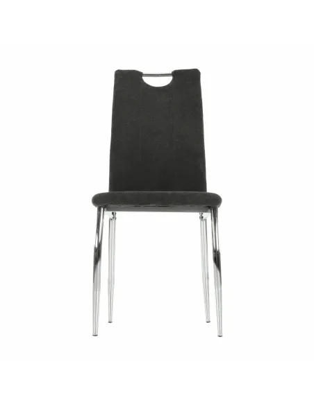 Scaun dining OLIVA NEW, dining, 42x52x97 cm, textil gri maro/picioare crom | MobilaOK