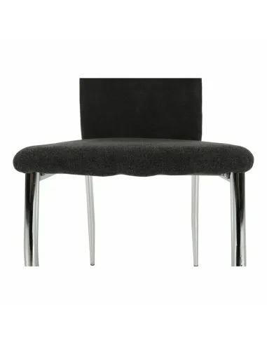 Scaun dining OLIVA NEW, dining, 42x52x97 cm, textil gri maro/picioare crom | MobilaOK