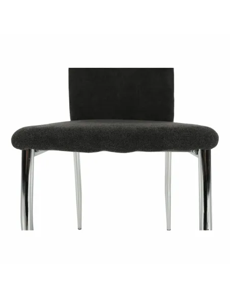 Scaun dining OLIVA NEW, dining, 42x52x97 cm, textil gri maro/picioare crom | MobilaOK