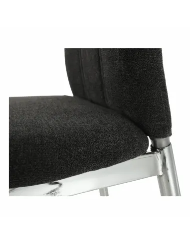 Scaun dining OLIVA NEW, dining, 42x52x97 cm, textil gri maro/picioare crom | MobilaOK