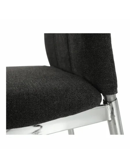 Scaun dining OLIVA NEW, dining, 42x52x97 cm, textil gri maro/picioare crom | MobilaOK