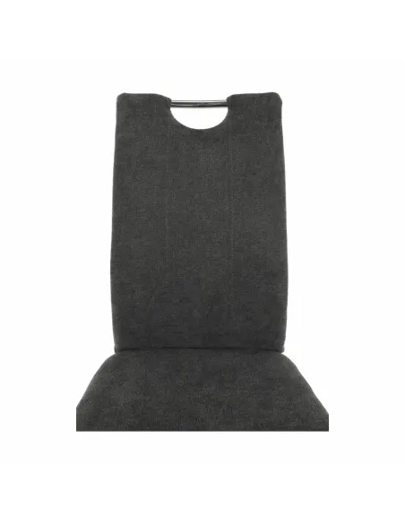 Scaun dining OLIVA NEW, dining, 42x52x97 cm, textil gri maro/picioare crom | MobilaOK