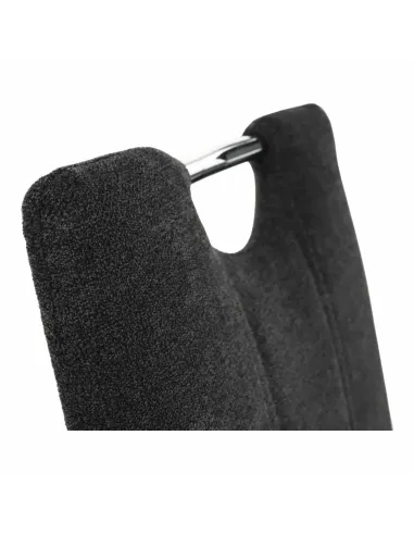 Scaun dining OLIVA NEW, dining, 42x52x97 cm, textil gri maro/picioare crom | MobilaOK