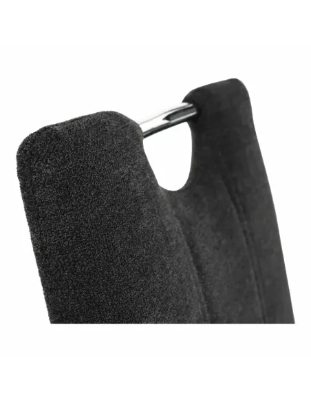 Scaun dining OLIVA NEW, dining, 42x52x97 cm, textil gri maro/picioare crom | MobilaOK