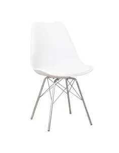 Scaun TAMORA birou, 48x57x83 cm, metal/plastic/piele eco | MobilaOK