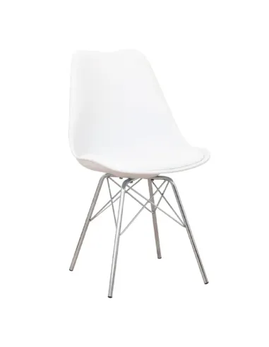 Scaun TAMORA birou, 48x57x83 cm, metal/plastic/piele eco | MobilaOK